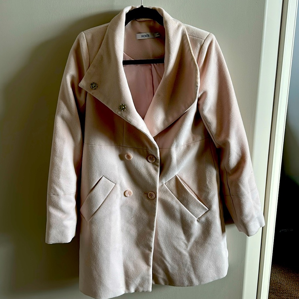 Blush Pink Winter Pea Coat